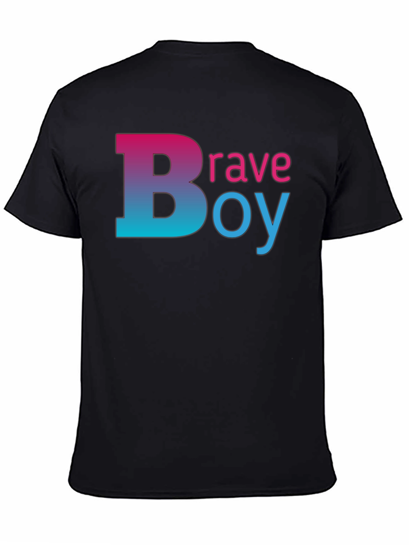 Brave Boy Graphic Tee - Gradient Word Design