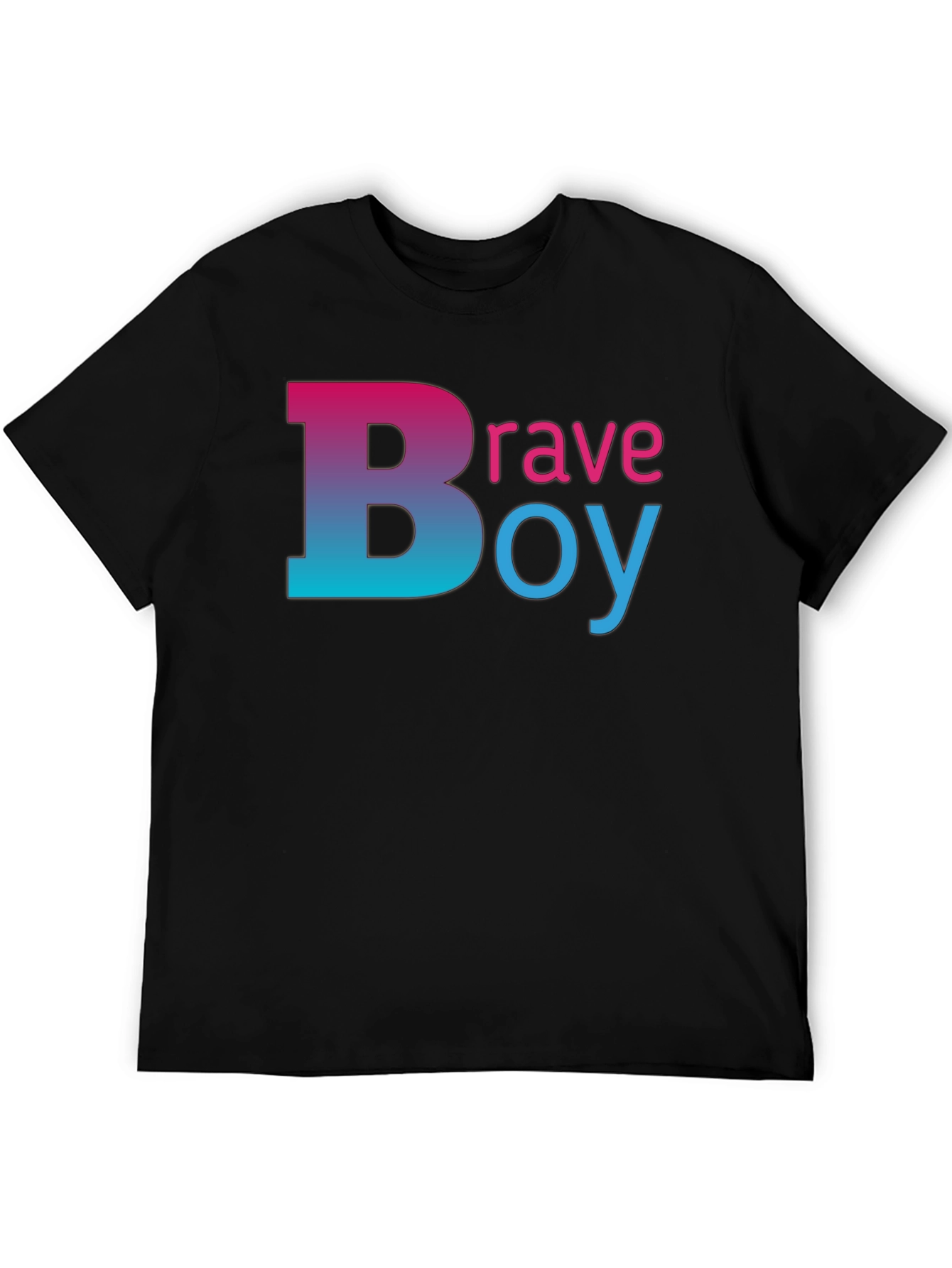 Brave Boy Graphic Tee - Gradient Word Design