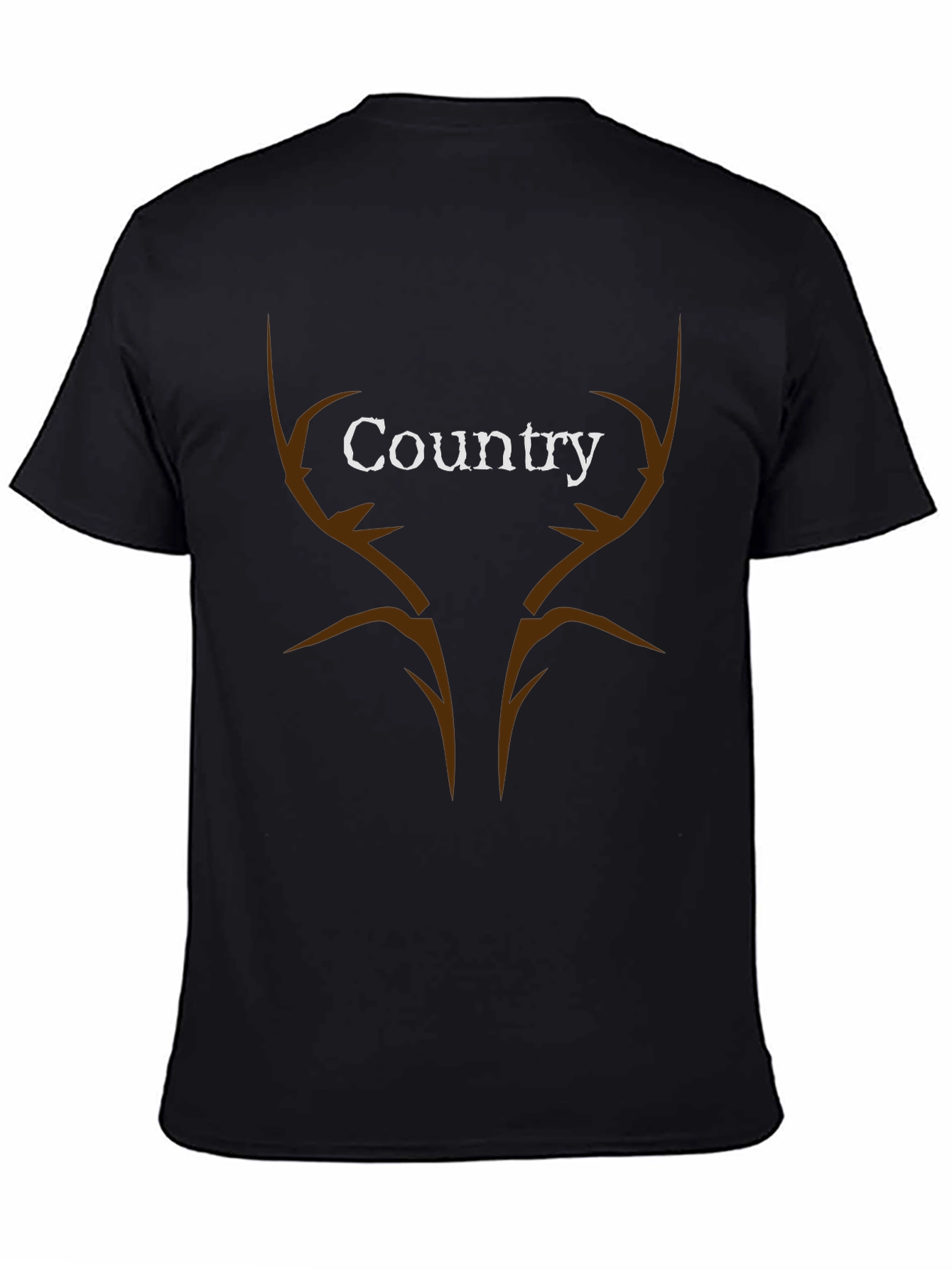 Country Antler T-Shirt - Black