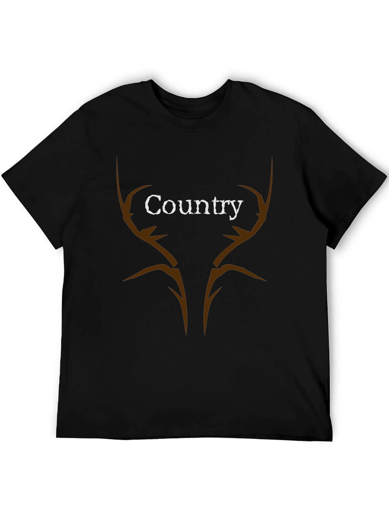 Country Antler T-Shirt - Black