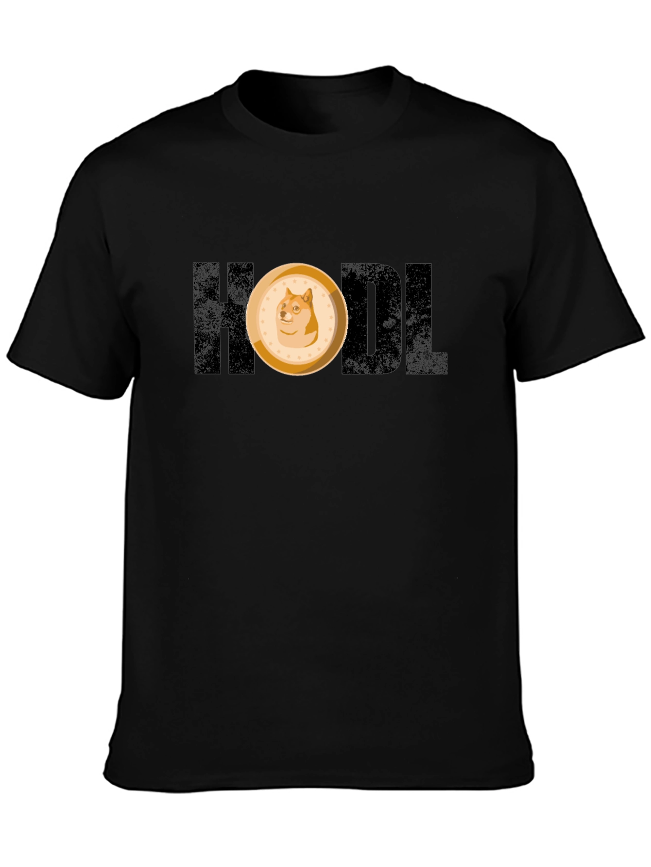 HODL Doge Meme Crypto Black T-Shirt