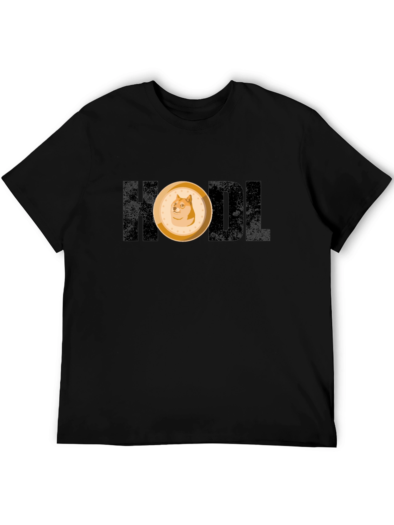 HODL Doge Meme Crypto Black T-Shirt