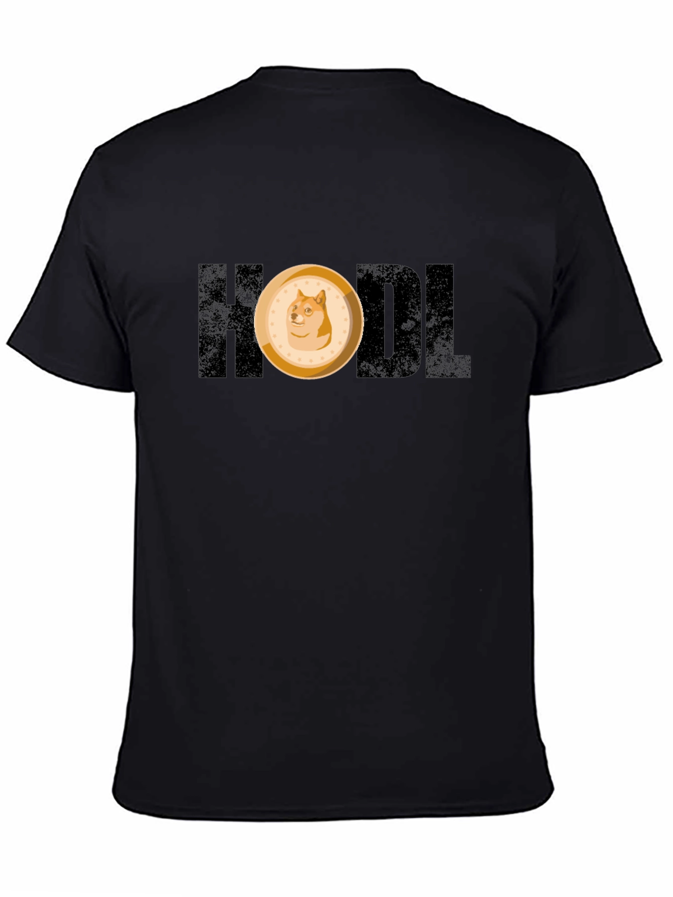 HODL Doge Meme Crypto Black T-Shirt