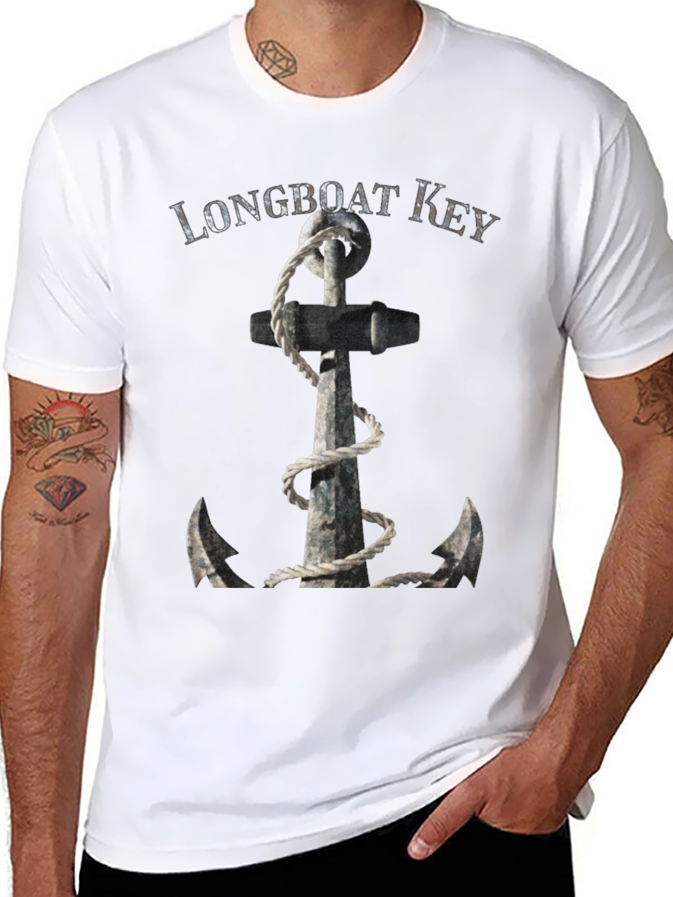 Longboat Key Anchor Graphic Tee - Nautical Style