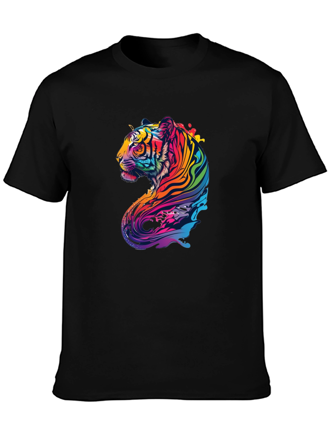 Vivid Tiger Graphic Black Tee
