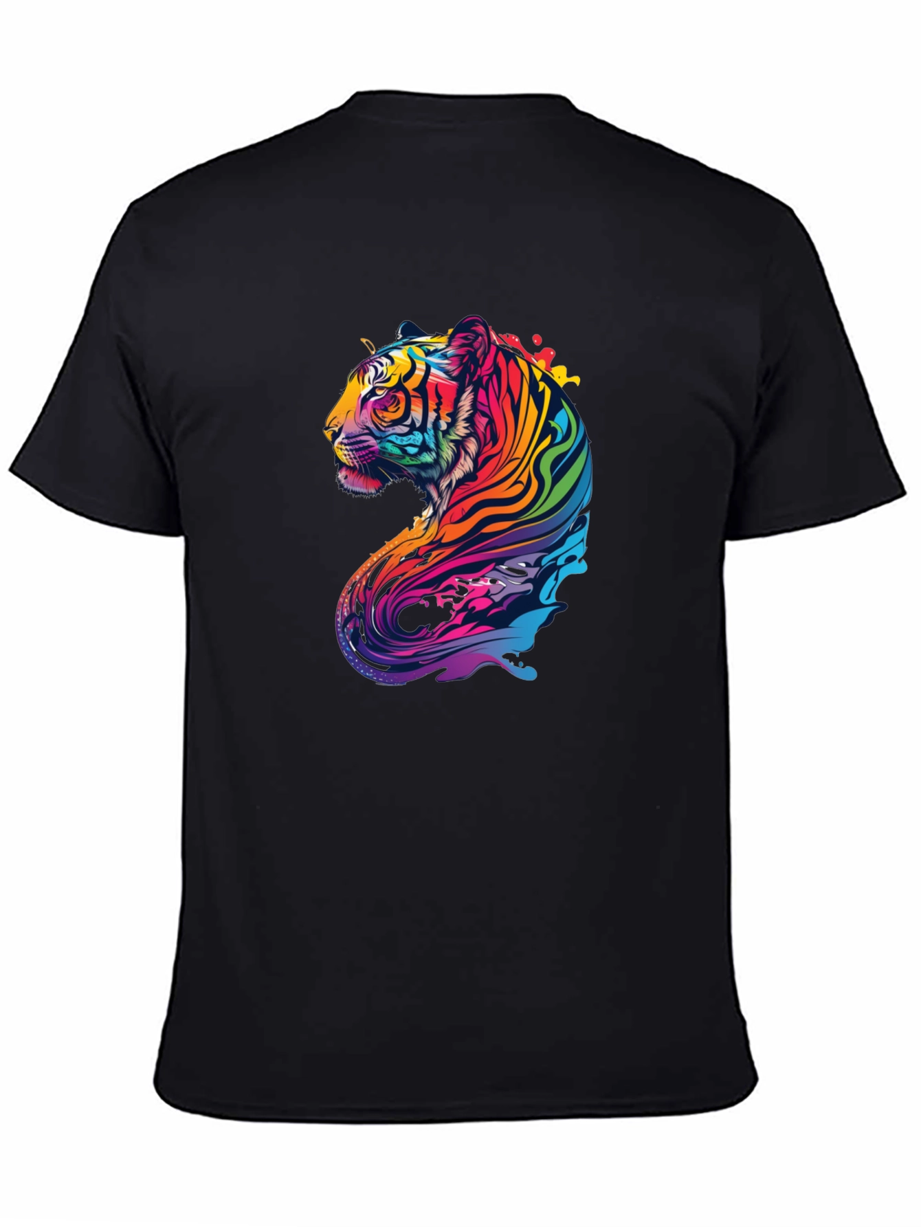 Vivid Tiger Graphic Black Tee