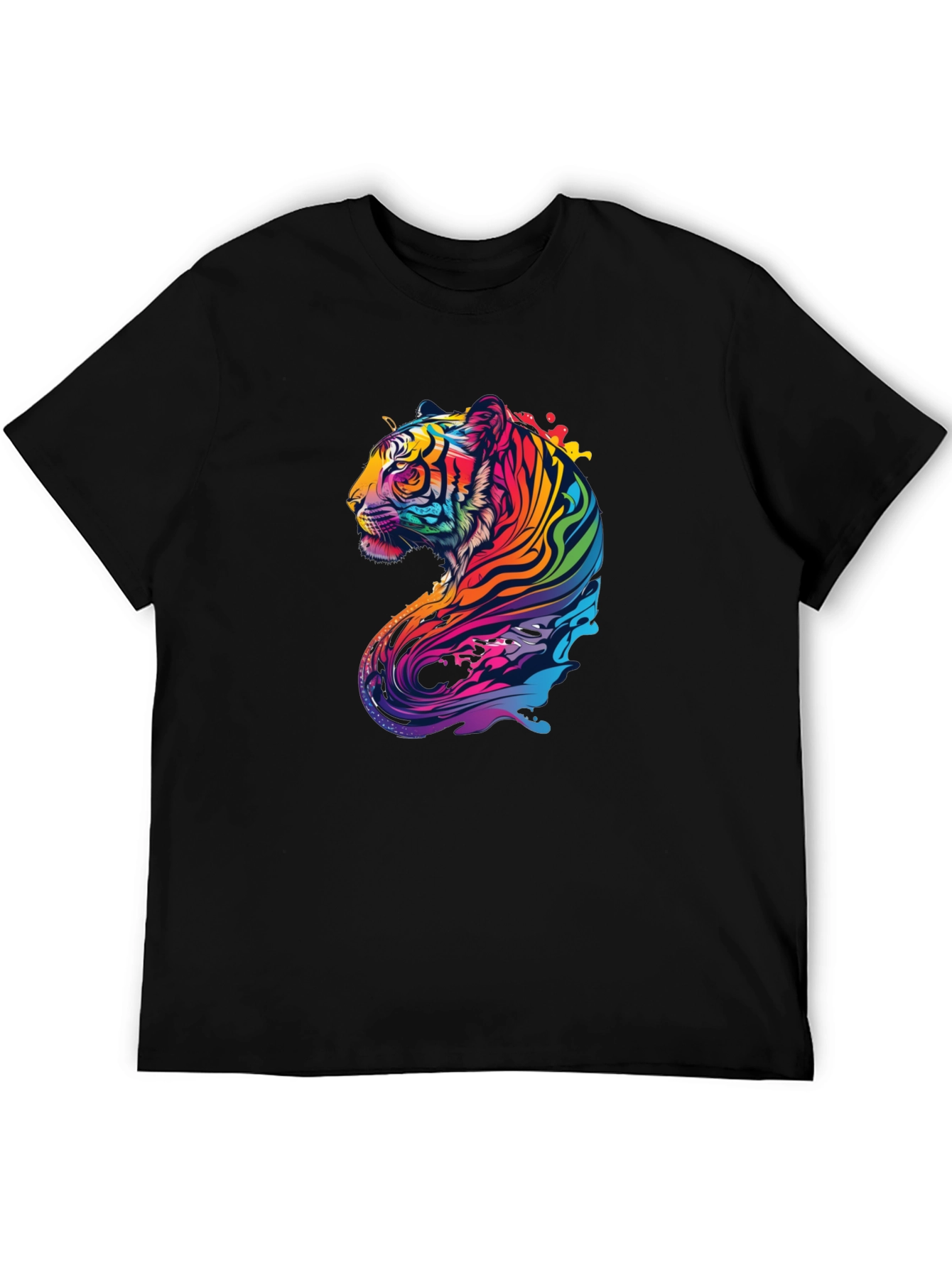 Vivid Tiger Graphic Black Tee