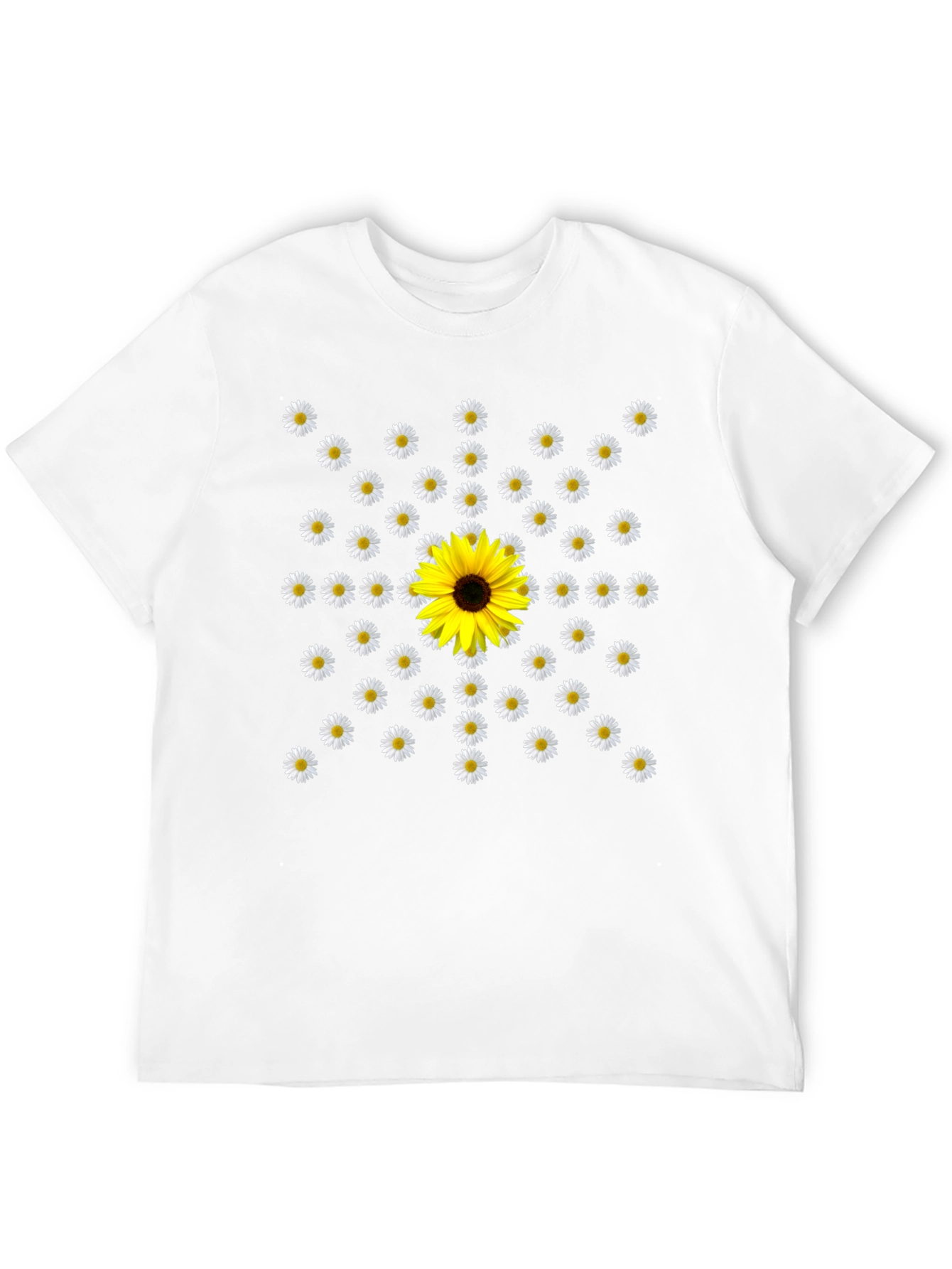 Daisy & Sunflower Graphic T-Shirt - Black