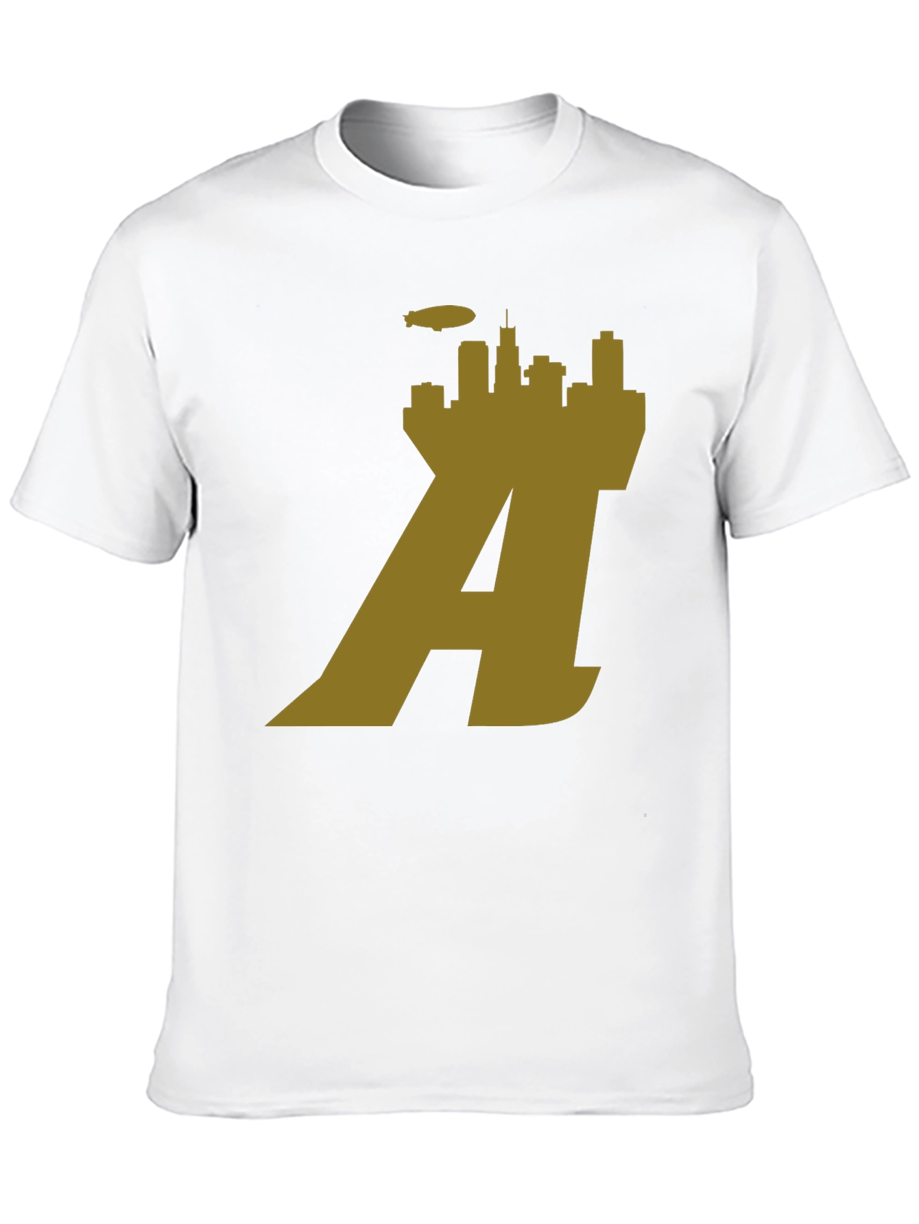 Chicago Skyline A Logo Black T-Shirt