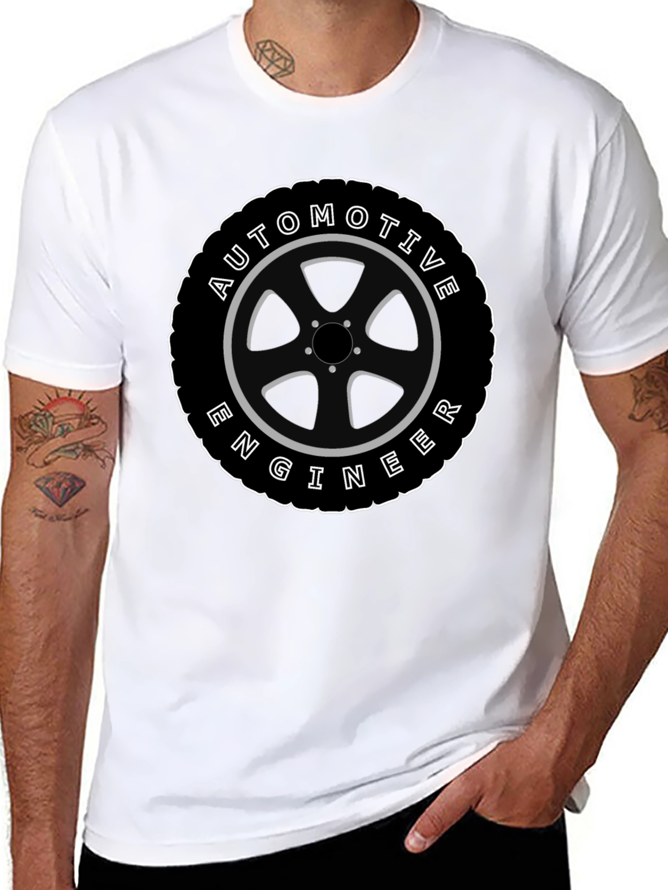 Automotive Engineer Tire Graphic T-Shirt