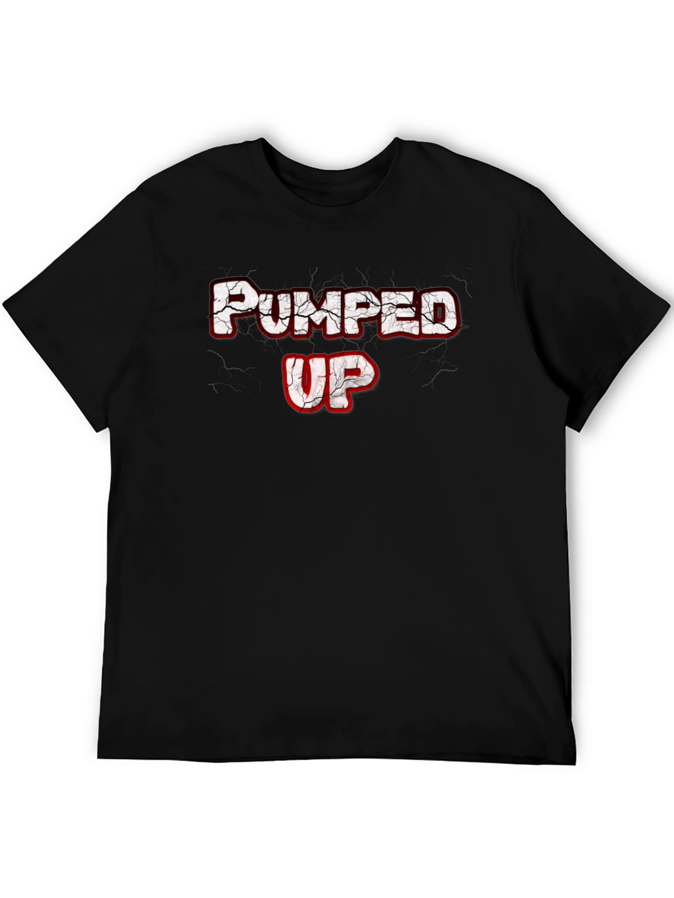 Pumped Up Graphic Tee - Black Cotton T-Shirt
