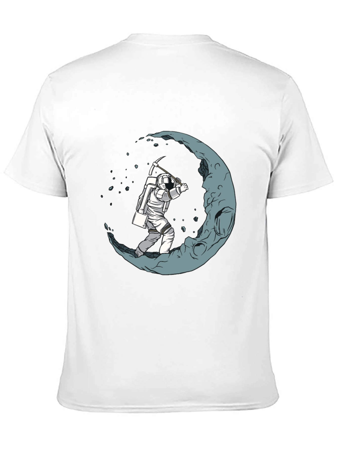 Moon Miner Graphic Tee - Black Cotton Blend
