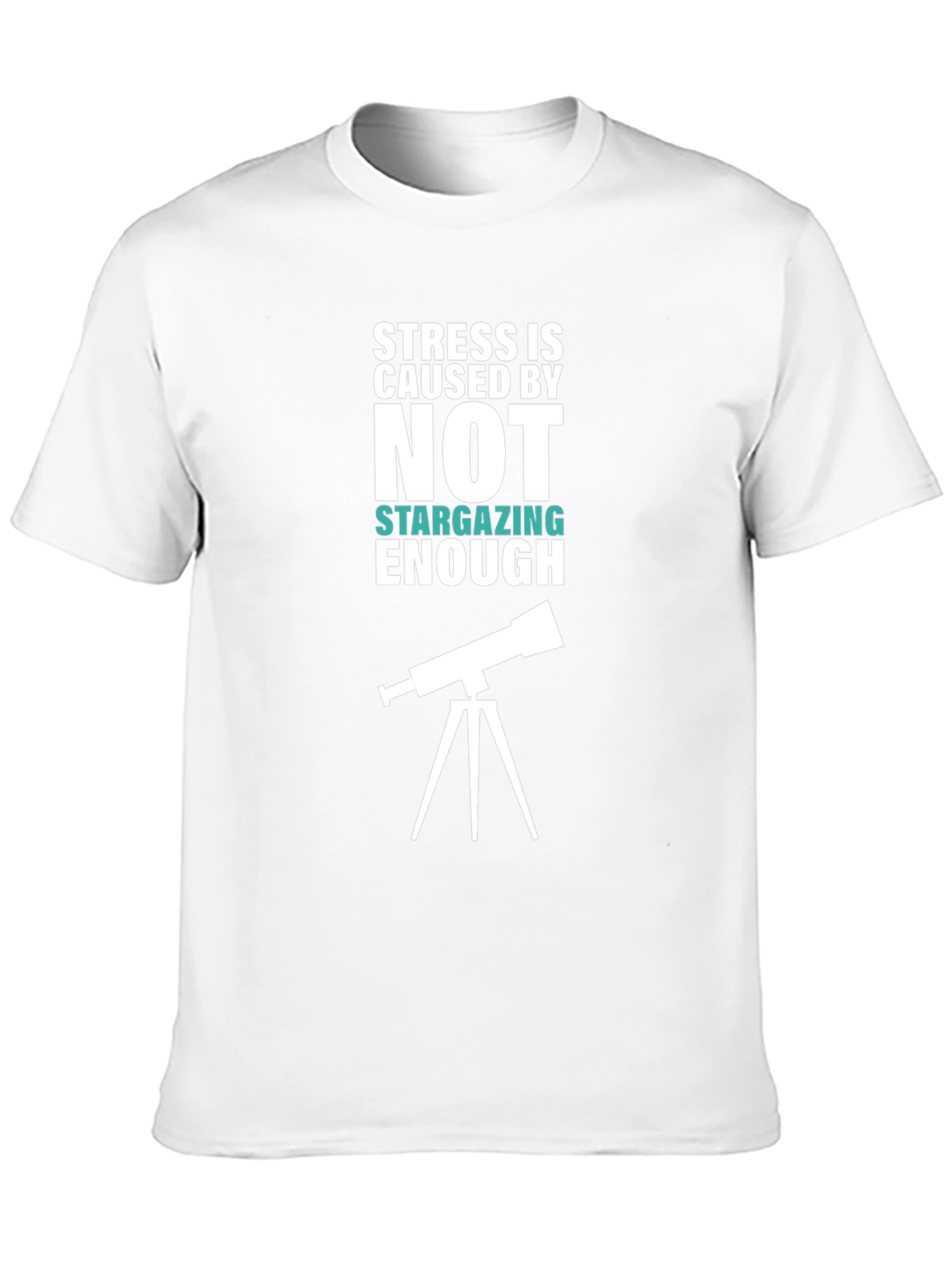 Stargazing Stress Relief Black Cotton Tee