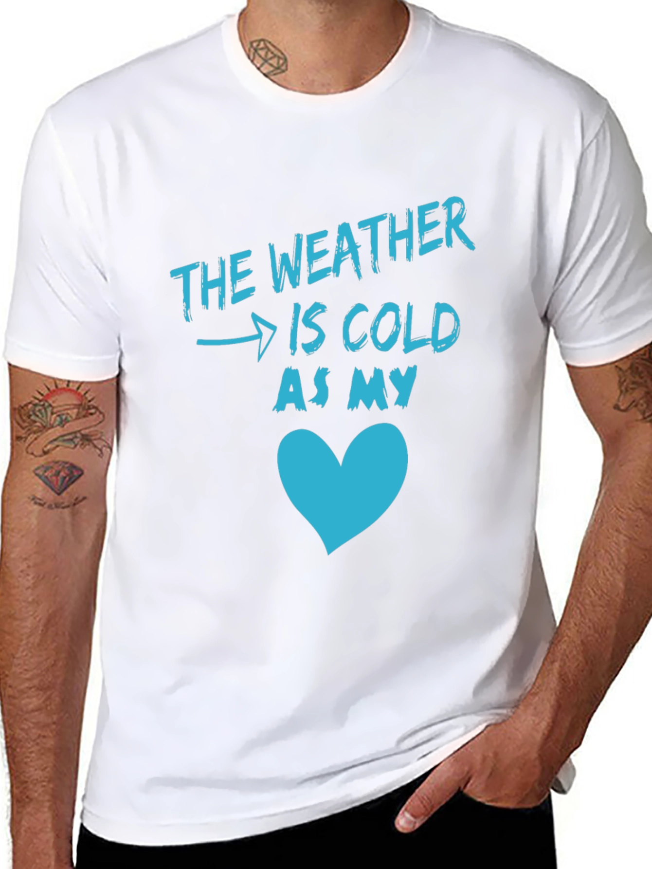 Cold Heart Graphic Tee - Mens Black T-Shirt