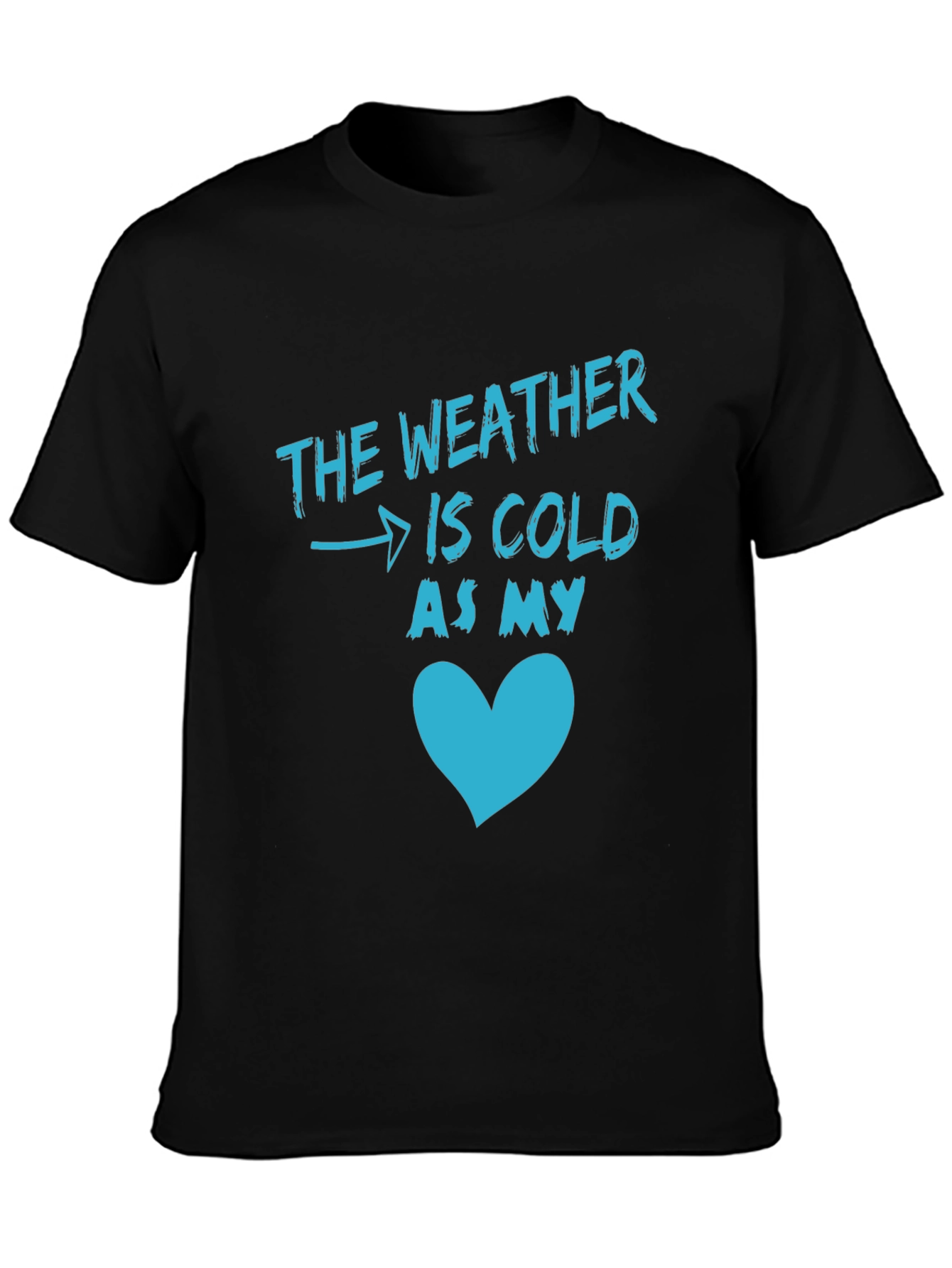 Cold Heart Graphic Tee - Mens Black T-Shirt