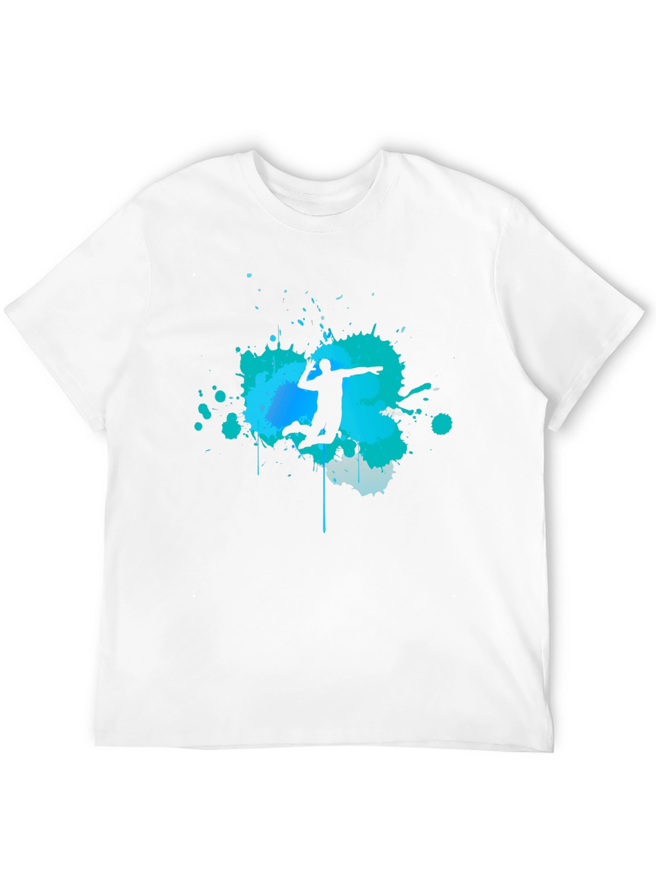 Volleyball Silhouette Graphic Tee - Sporty Black T-Shirt