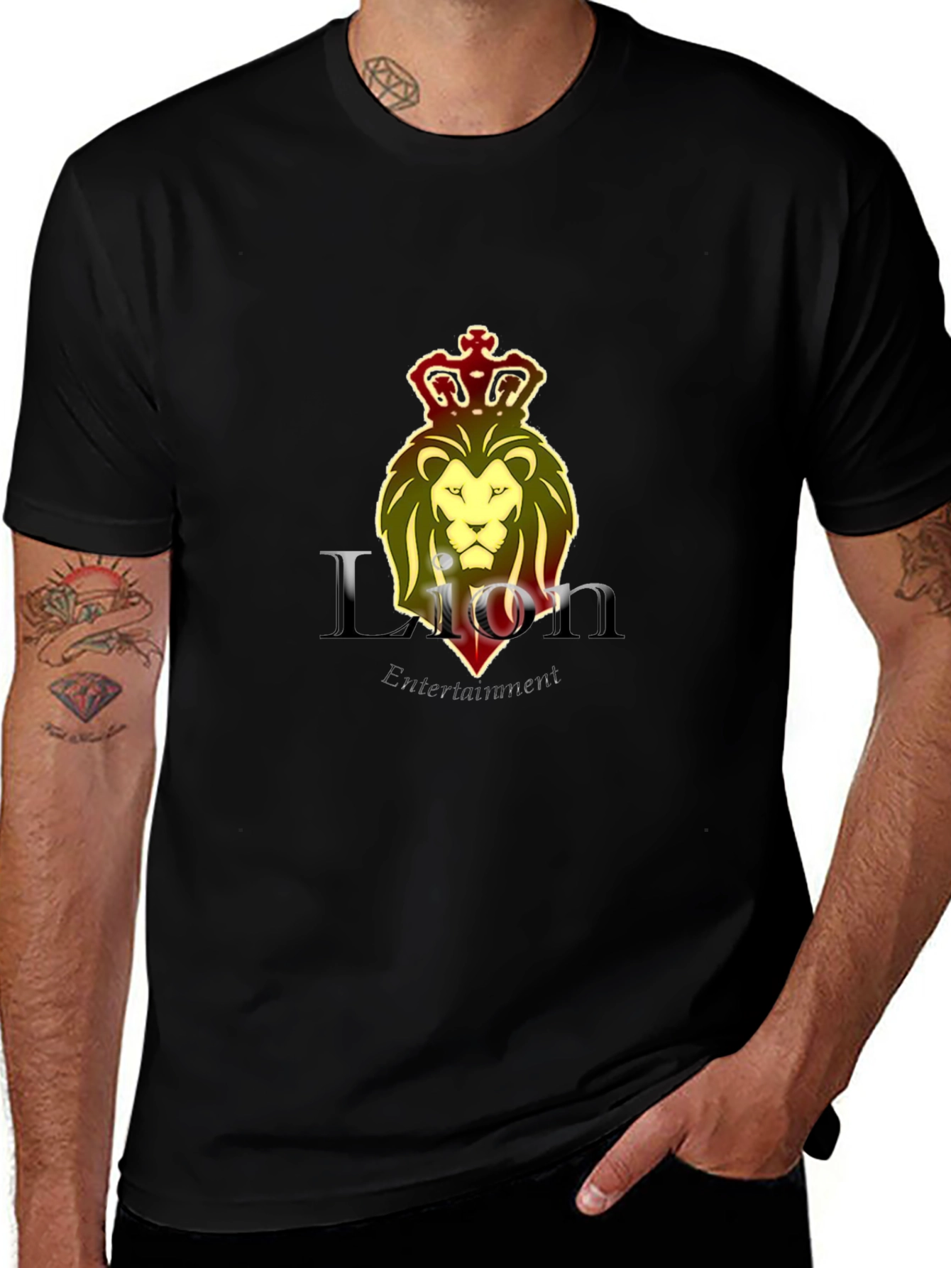 Lion Entertainment Black T-Shirt Graphic Tee