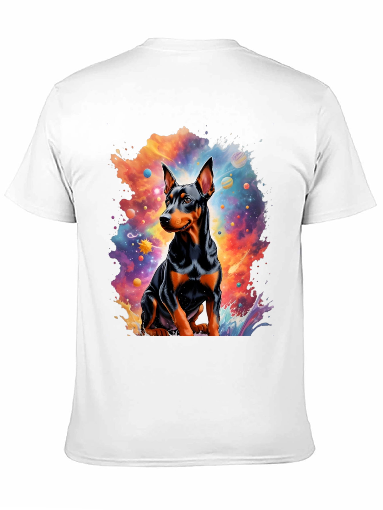 Dog Universe Graphic Tee - Mens Black T-Shirt