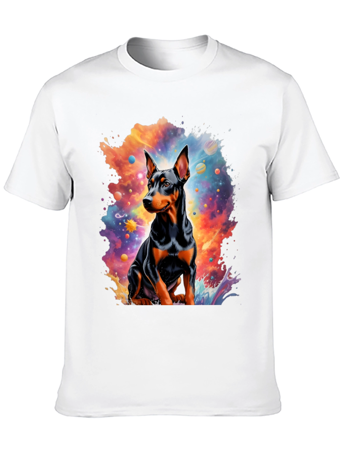 Dog Universe Graphic Tee - Mens Black T-Shirt