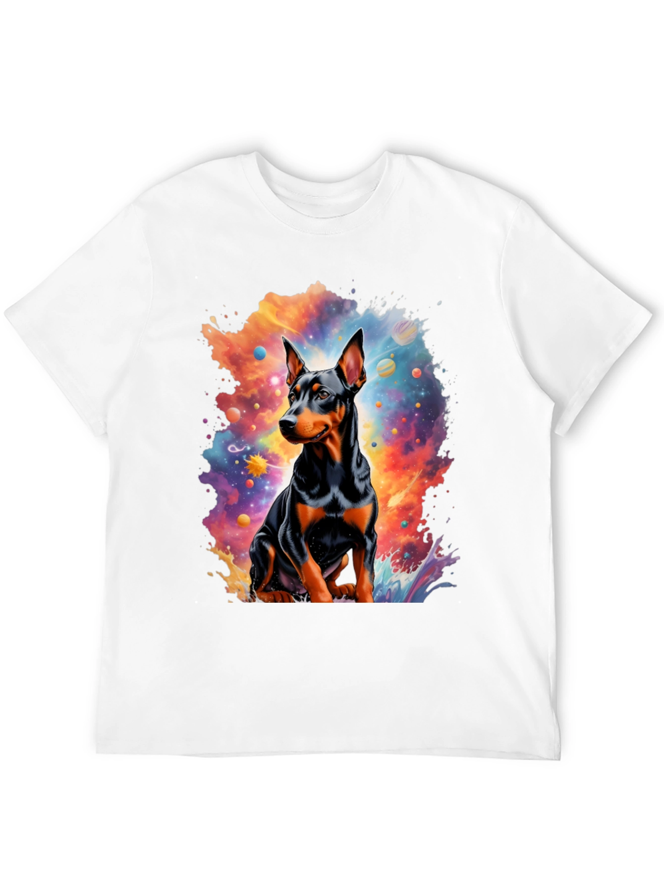 Dog Universe Graphic Tee - Mens Black T-Shirt