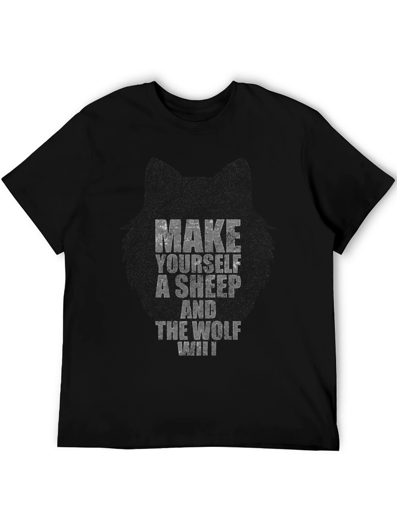 Make Yourself A Sheep Graphic Tee - Black