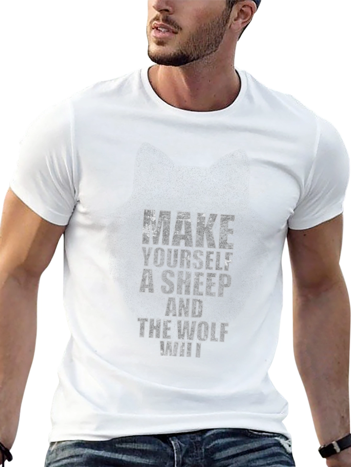 Make Yourself A Sheep Graphic Tee - Black