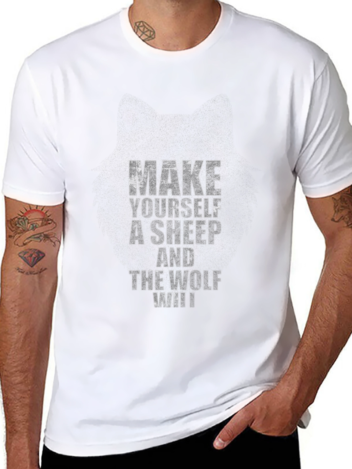 Make Yourself A Sheep Graphic Tee - Black