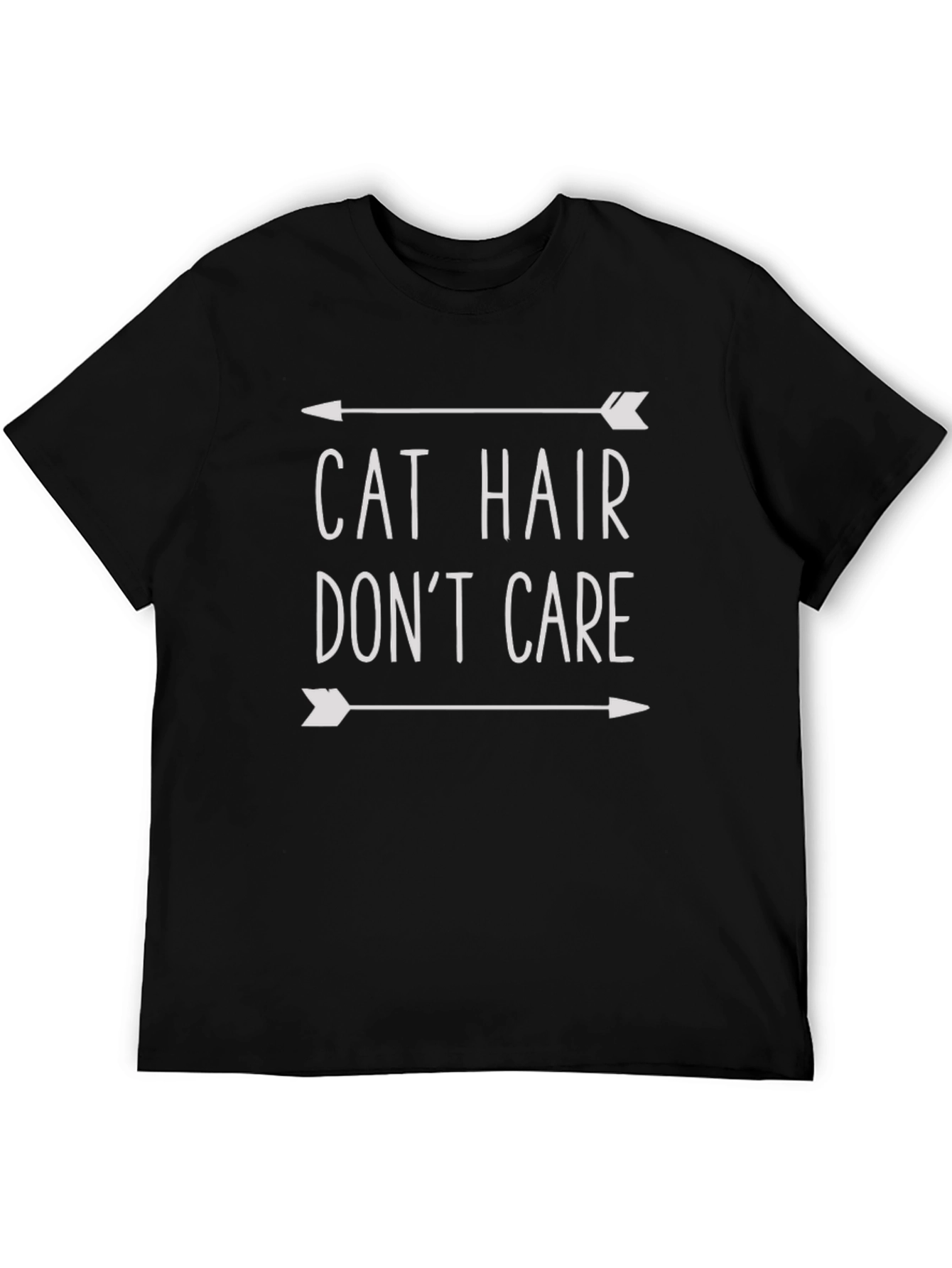 Cat Hair Dont Care Graphic Tee