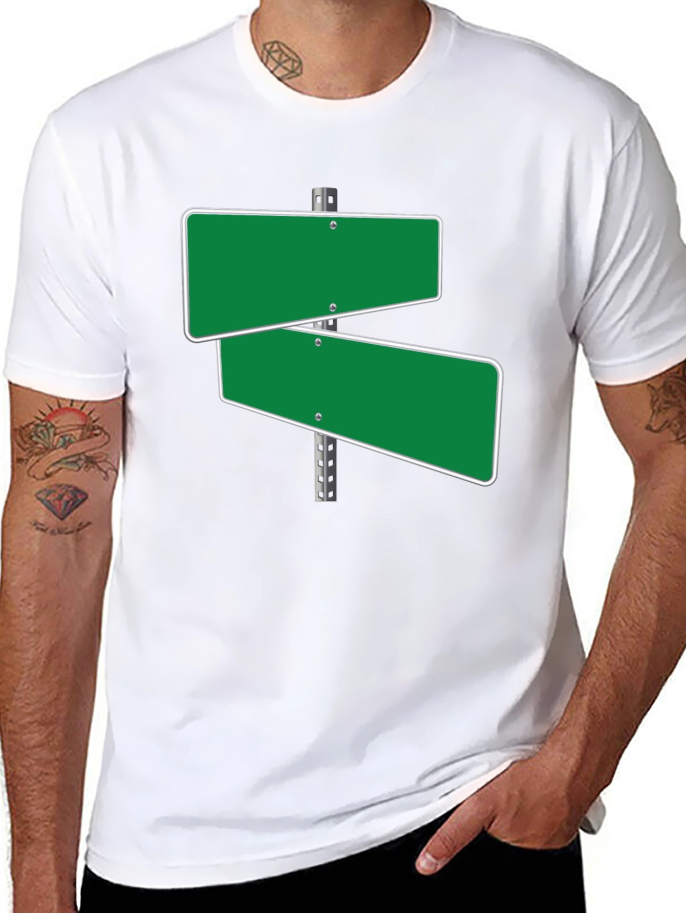 Road Sign T-Shirt - Green Street Sign Tee