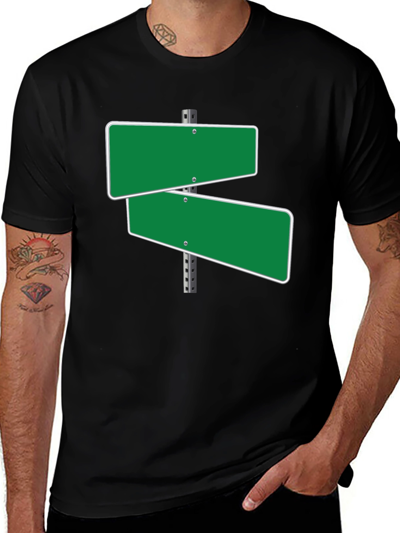 Road Sign T-Shirt - Green Street Sign Tee