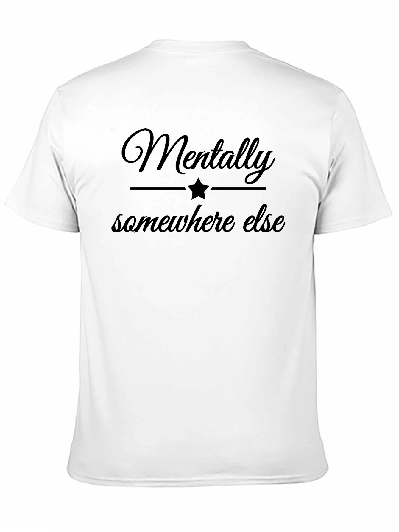 Mentally Somewhere Else T-Shirt - Black Crew Neck Tee