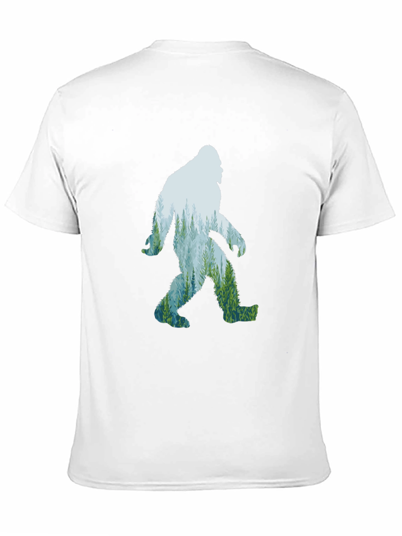 Bigfoot Forest Graphic Tee - Black Cotton T-Shirt
