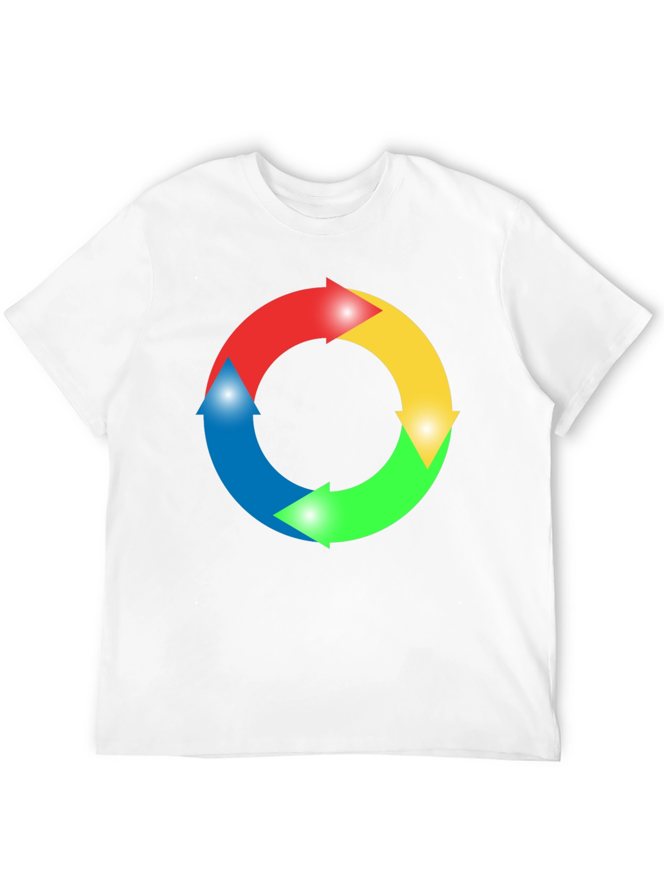 Circular Arrow Graphic Black T-Shirt
