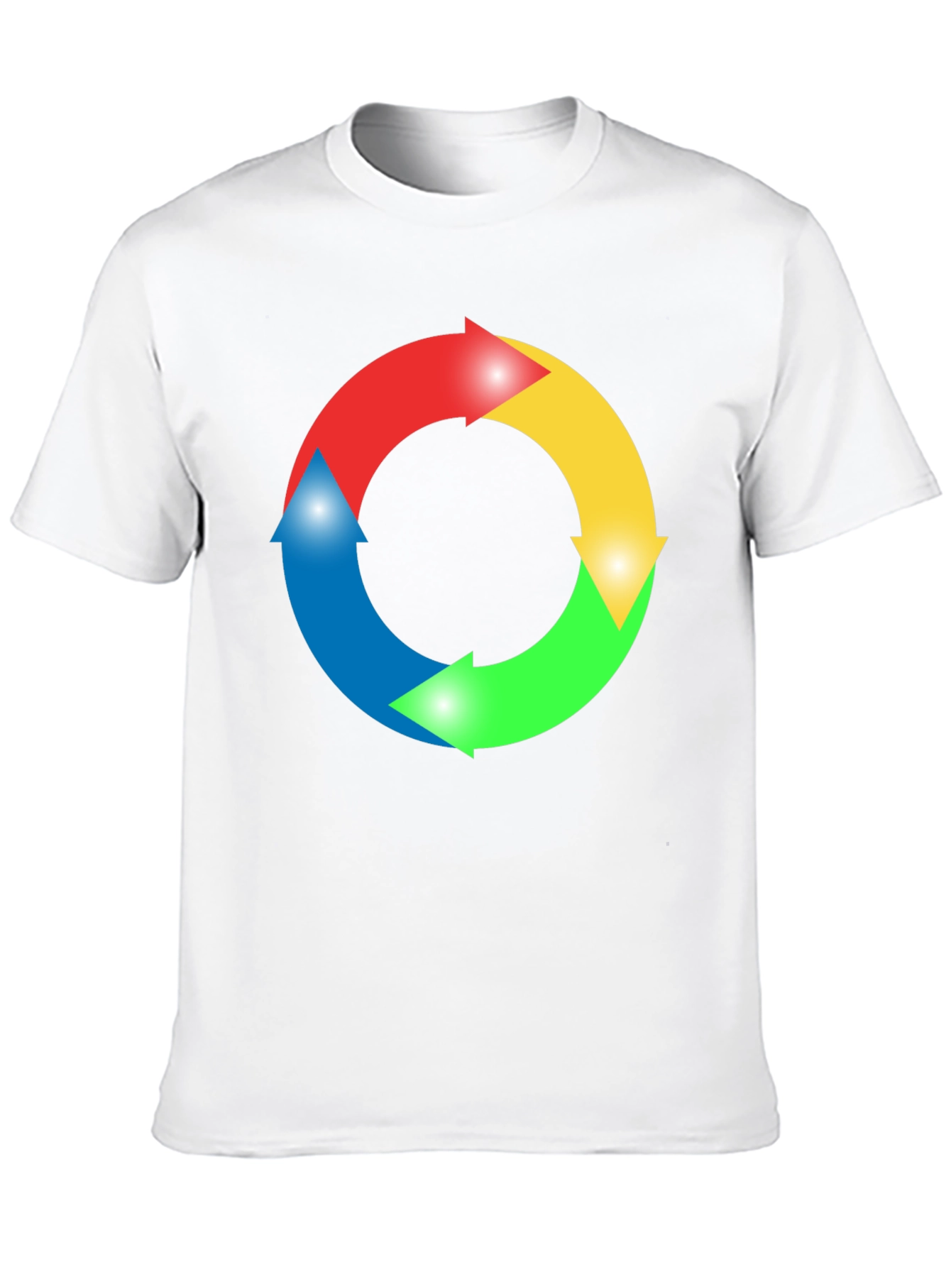 Circular Arrow Graphic Black T-Shirt