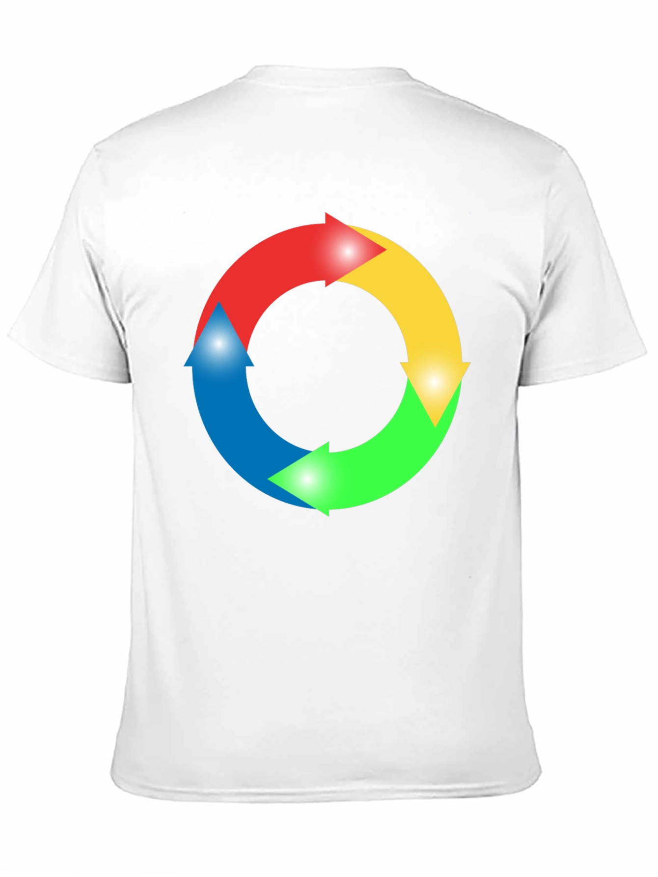 Circular Arrow Graphic Black T-Shirt