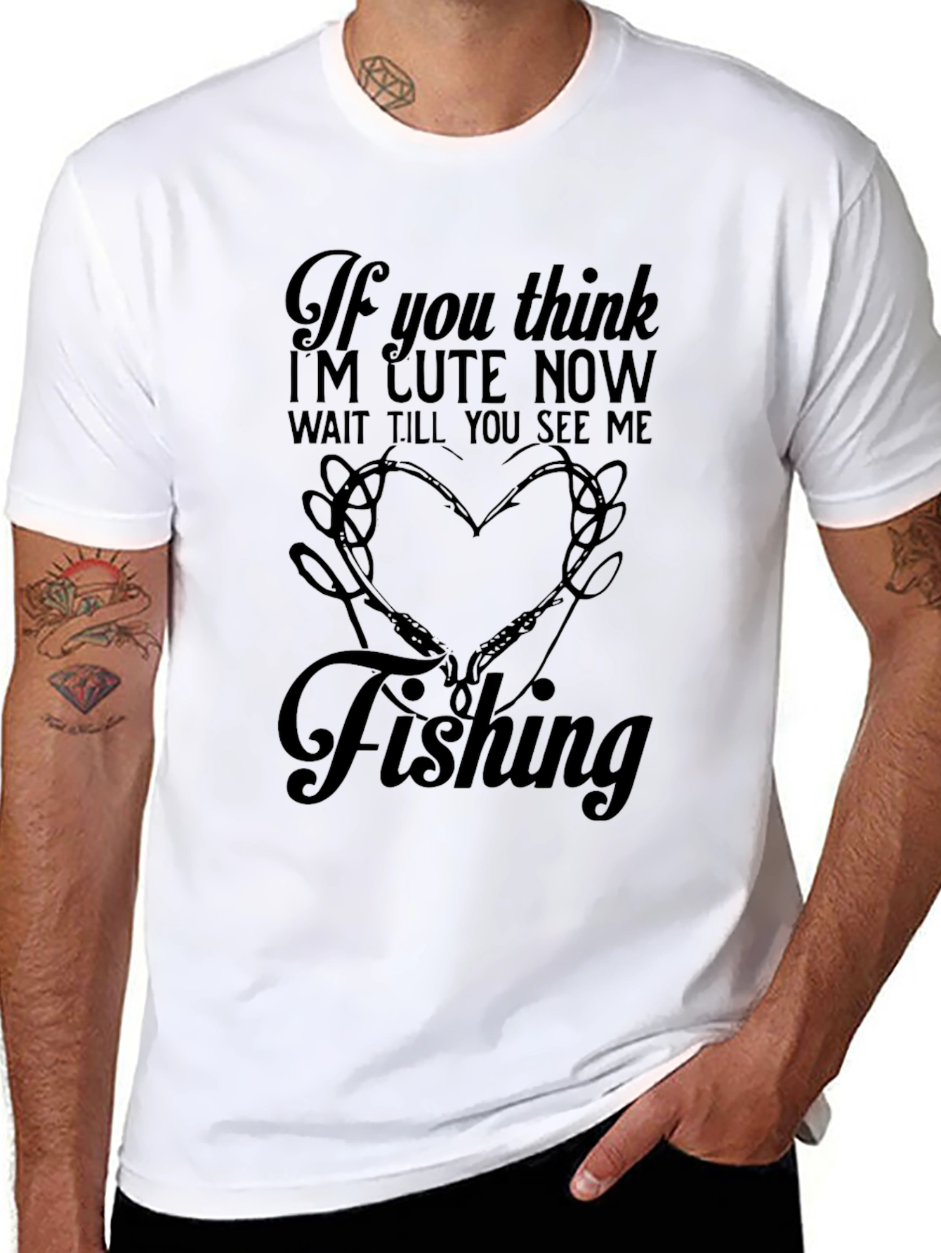 Funny Fishing T-Shirt - Cute Now Fishing Later!