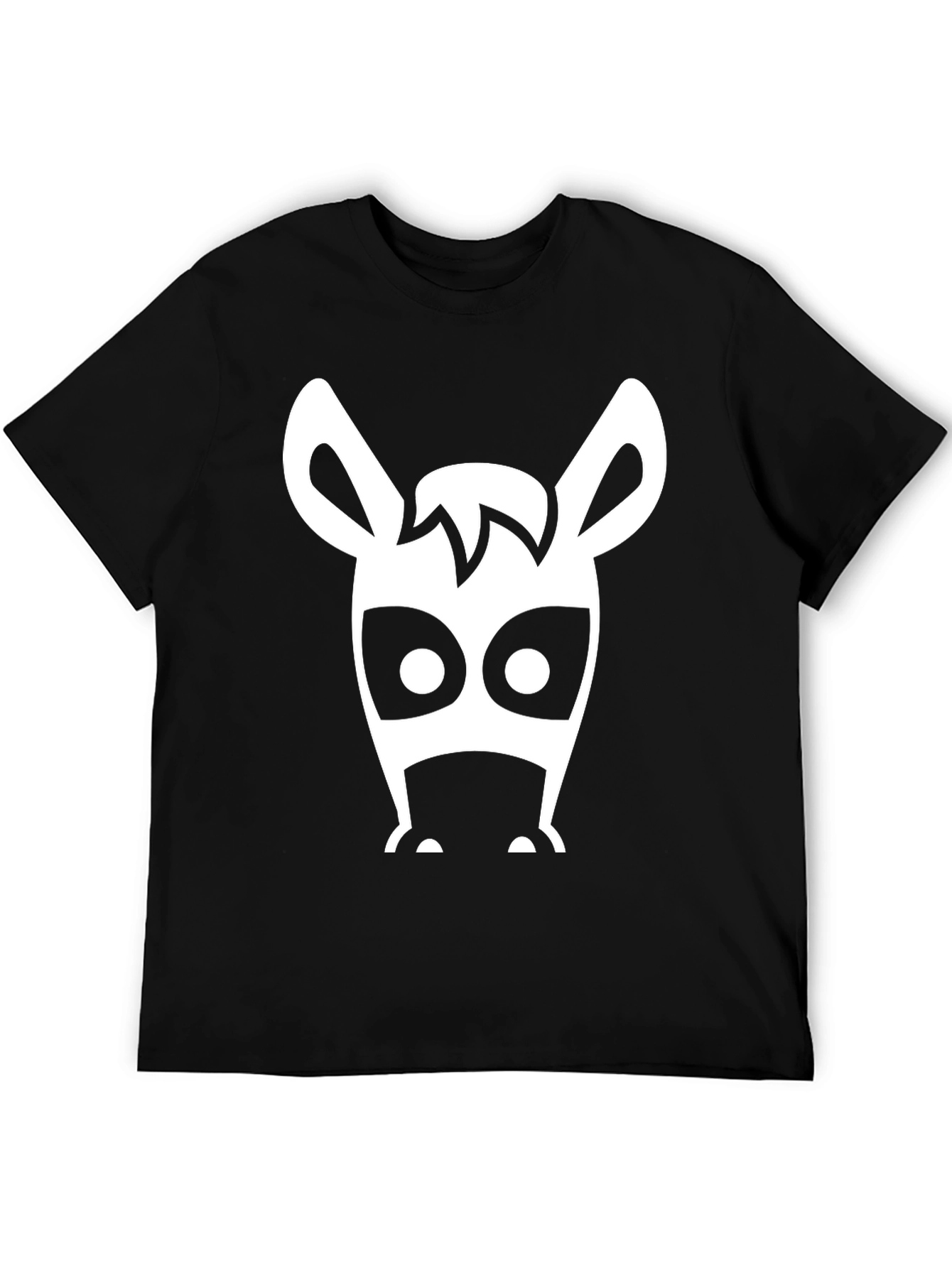 Funny Donkey Face Black T-Shirt