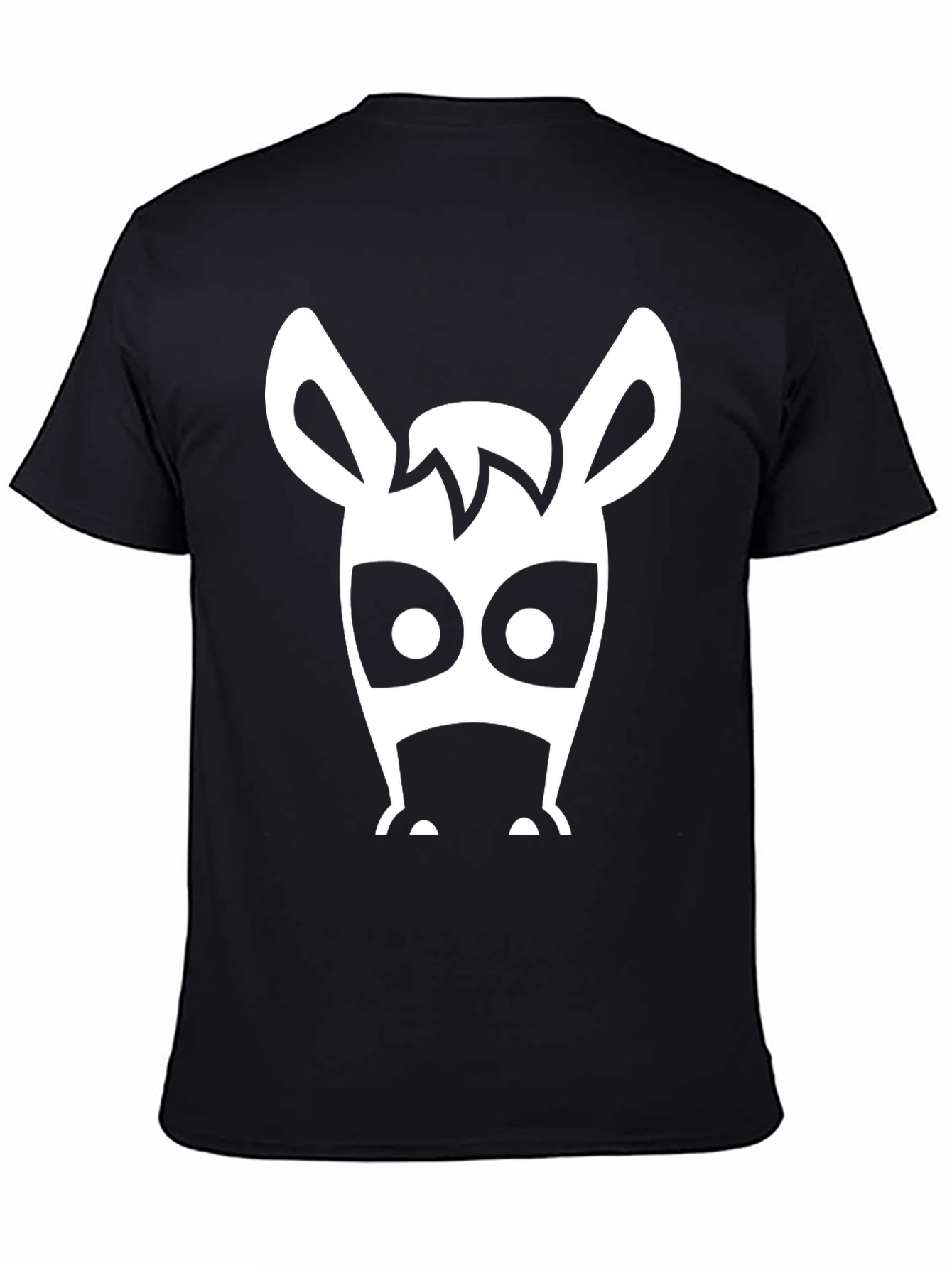 Funny Donkey Face Black T-Shirt