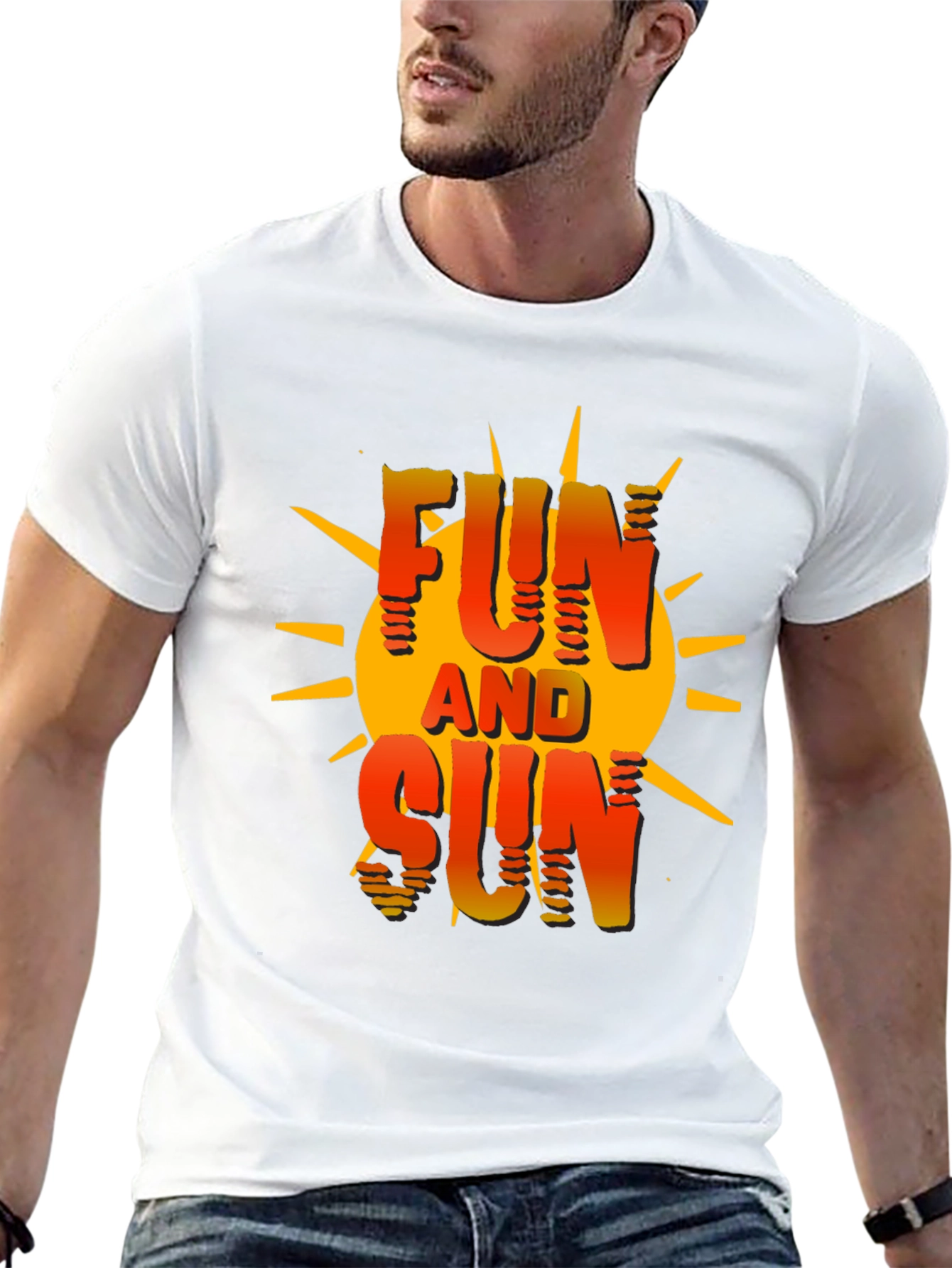 Fun and Sun Graphic T-Shirt - Black Cotton Tee