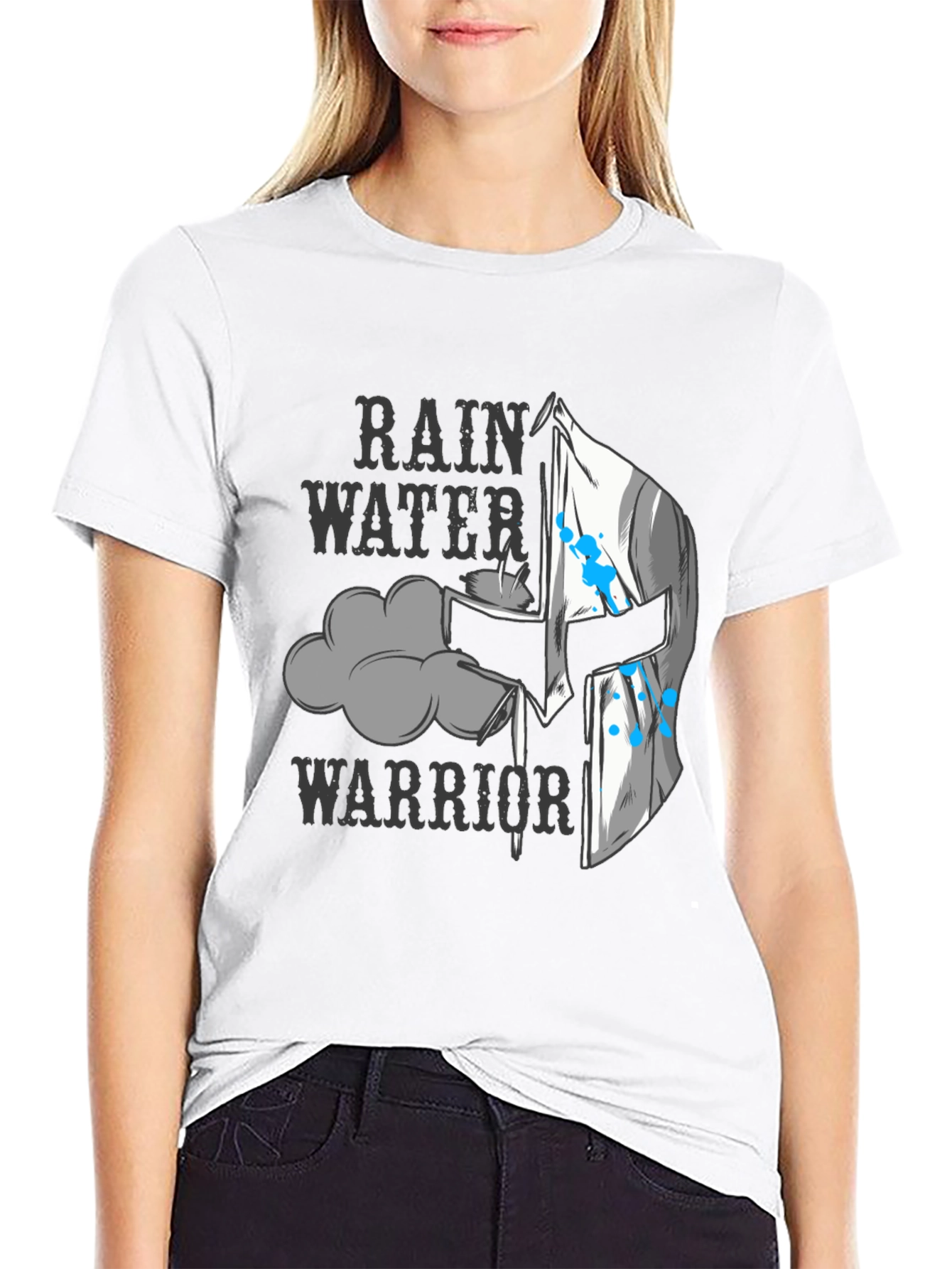 Rain Water Warrior T-Shirt - Black Graphic Tee