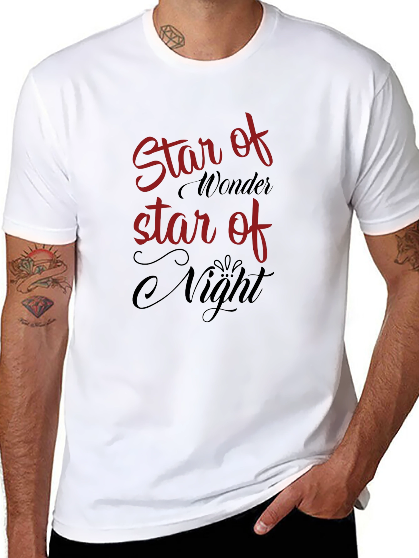 Star of Wonder Graphic Tee - Black Cotton