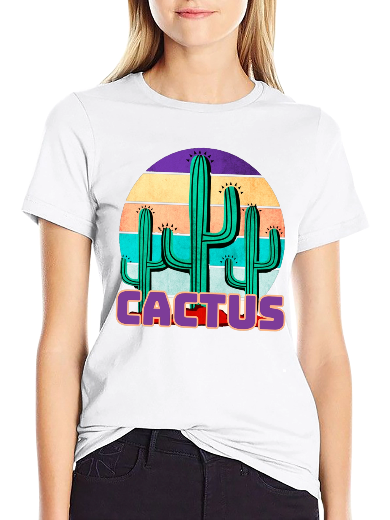 Cactus Graphic Tee - Retro Desert Vibes