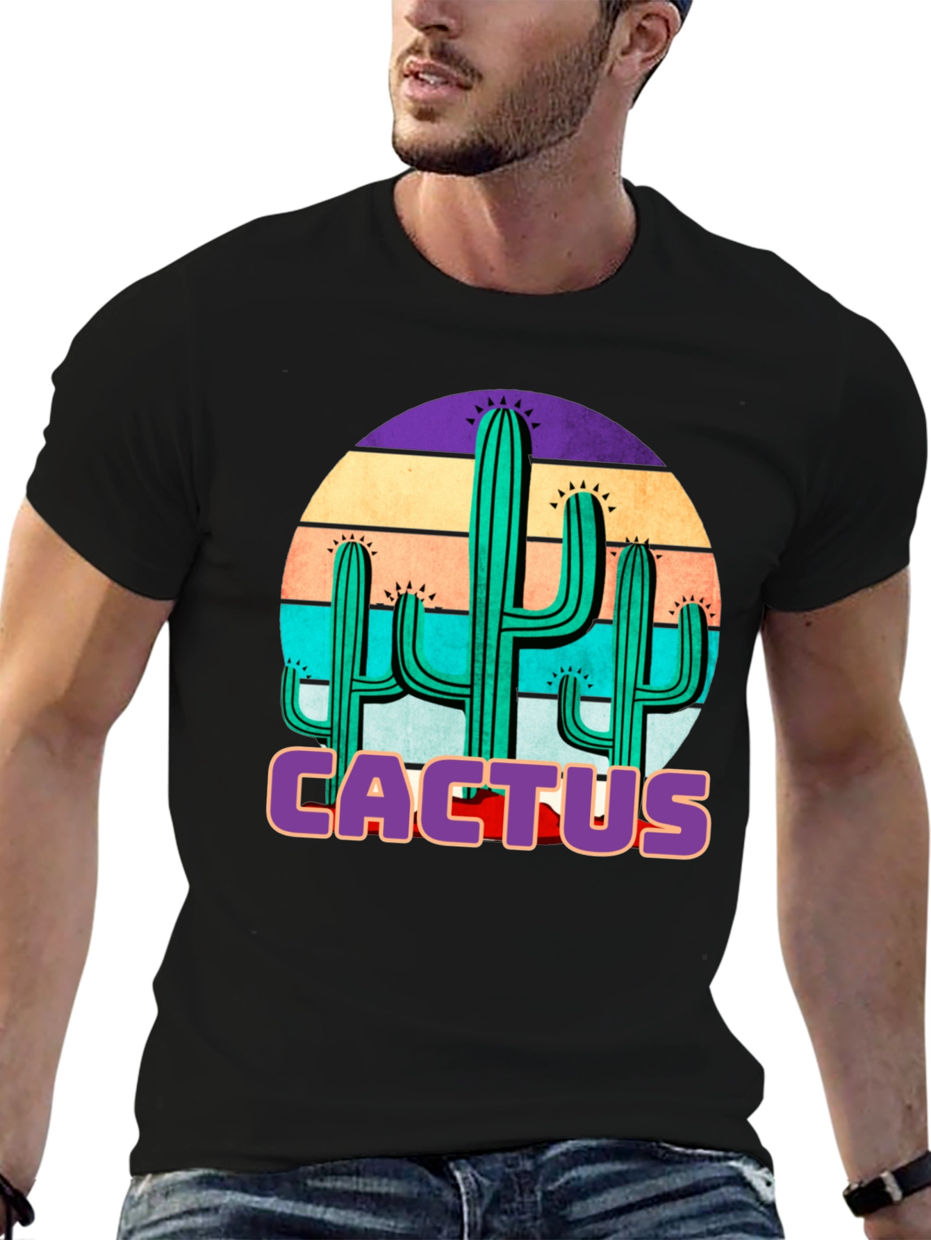 Cactus Graphic Tee - Retro Desert Vibes