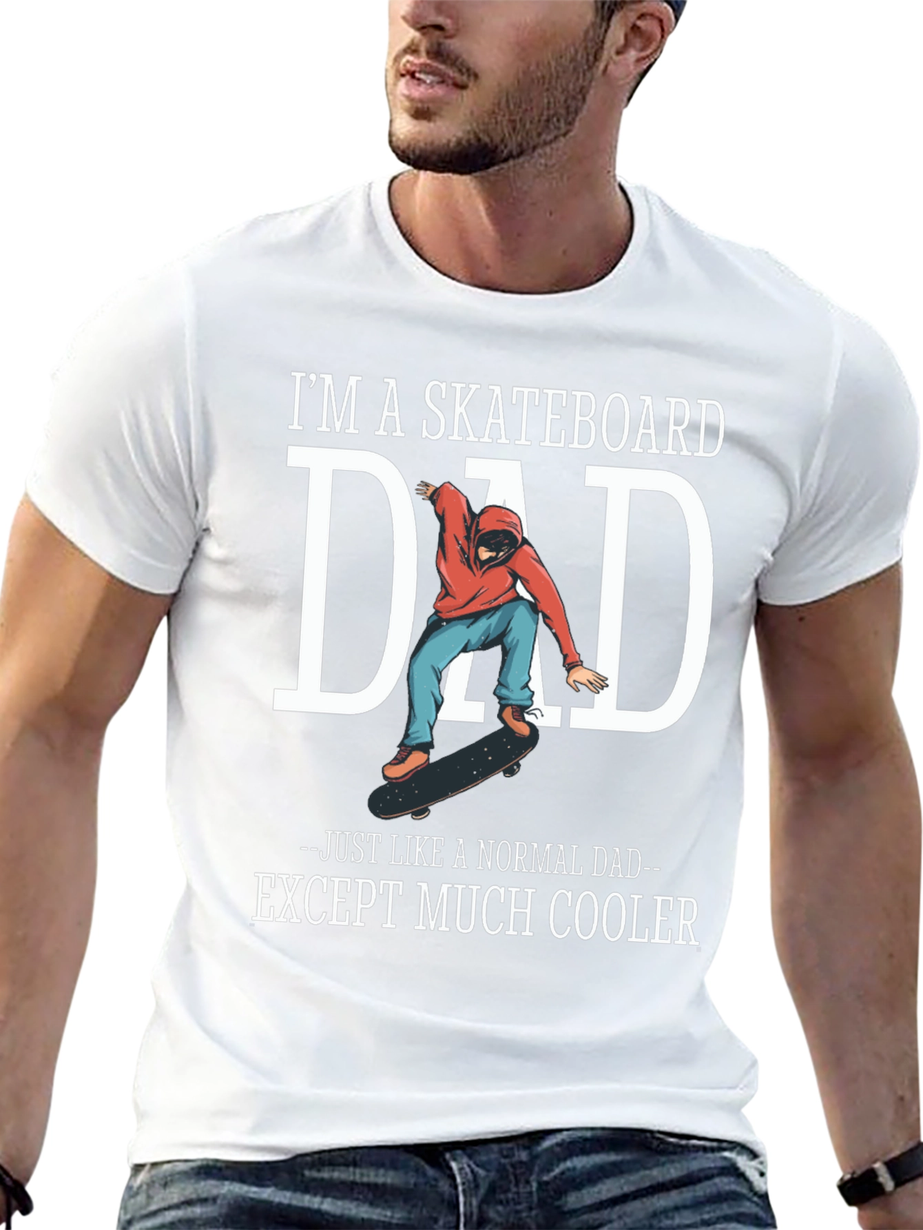 Skateboard Dad Graphic Tee - Cool Fathers Day Gift