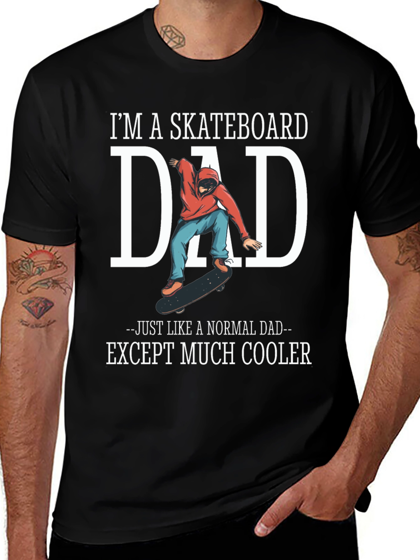 Skateboard Dad Graphic Tee - Cool Fathers Day Gift