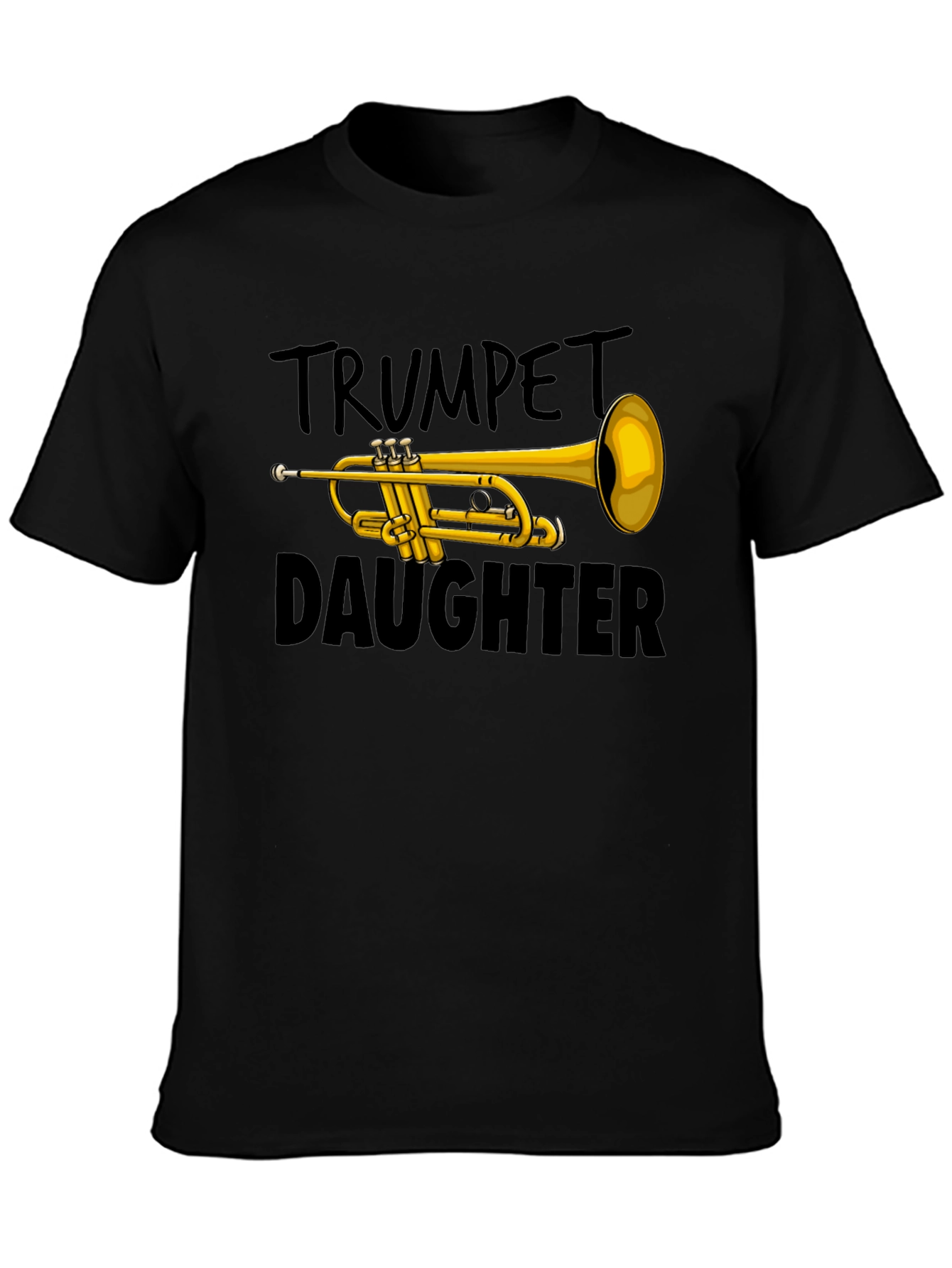 Trumpet Daughter Black T-Shirt Musical Gift