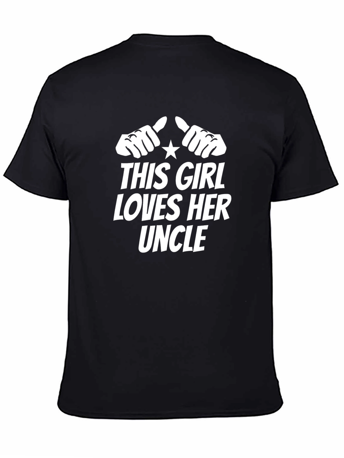 This Girl Loves Her Uncle Black T-Shirt