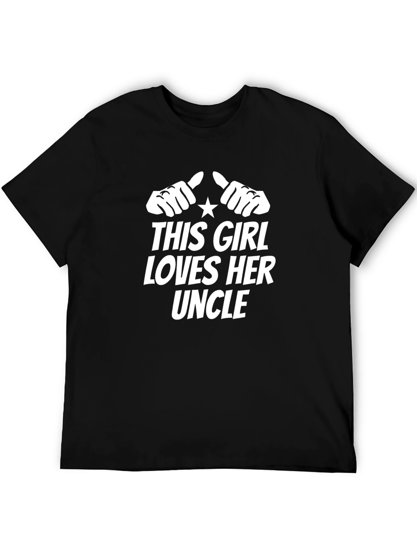 This Girl Loves Her Uncle Black T-Shirt