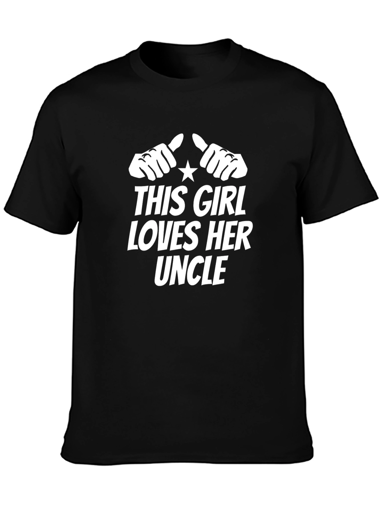 This Girl Loves Her Uncle Black T-Shirt