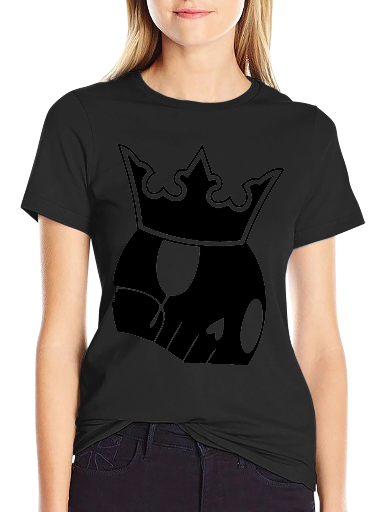King Skull Graphic T-Shirt - Black